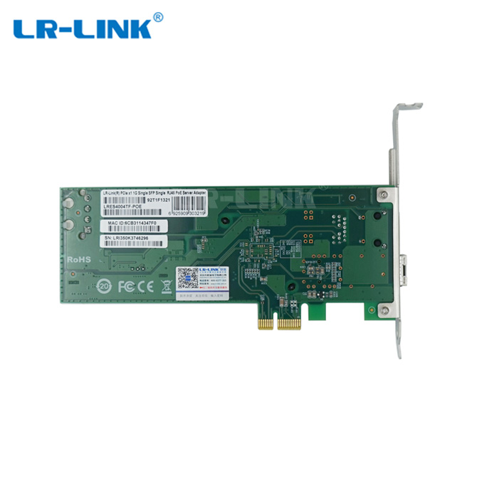 PCIe x1, Gigabit Dual-port card, PoE+ Frame Grabber, Intel I350, RJ45 Connector